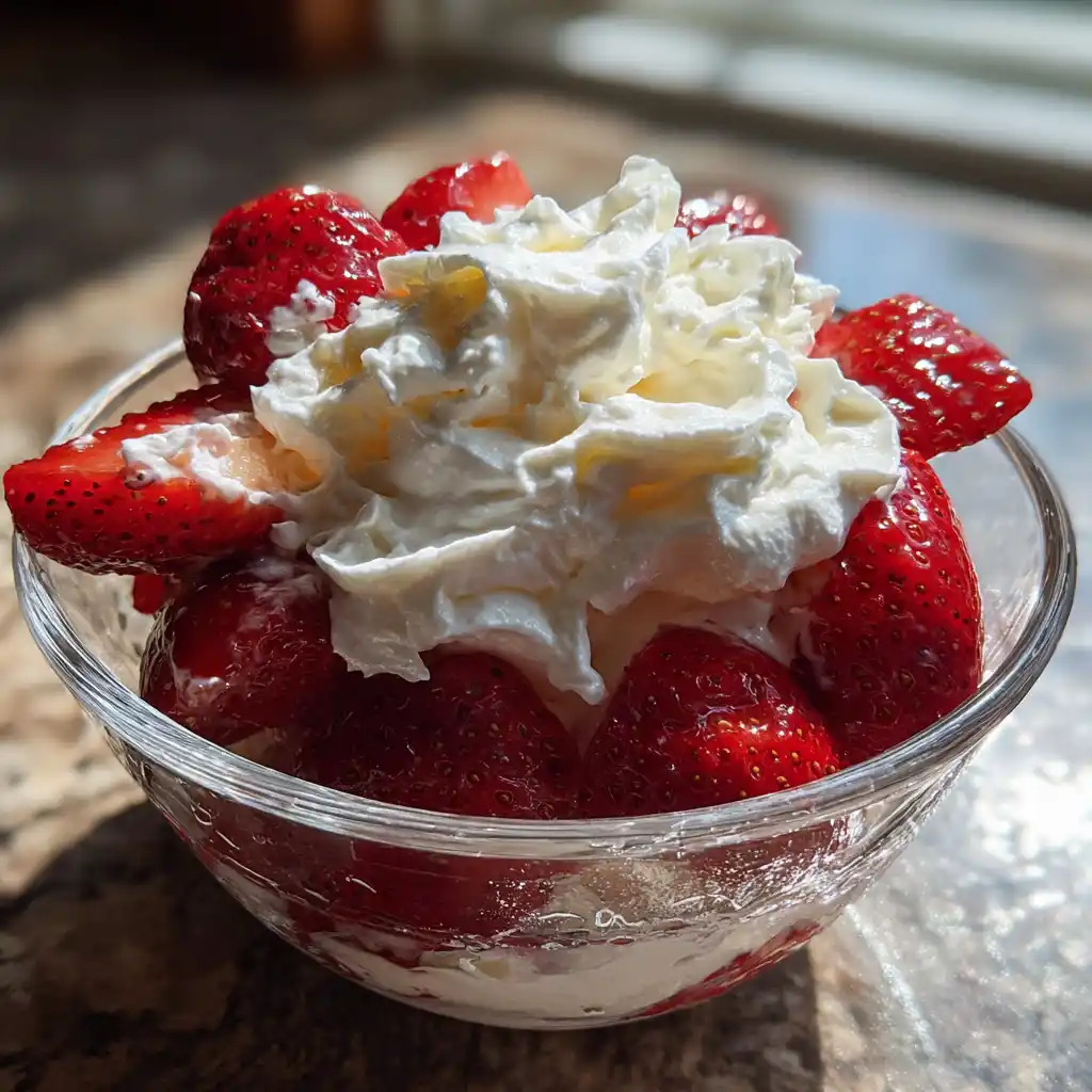 Erdbeeren mit hausgemachter Schlagsahne – schnell & einfach