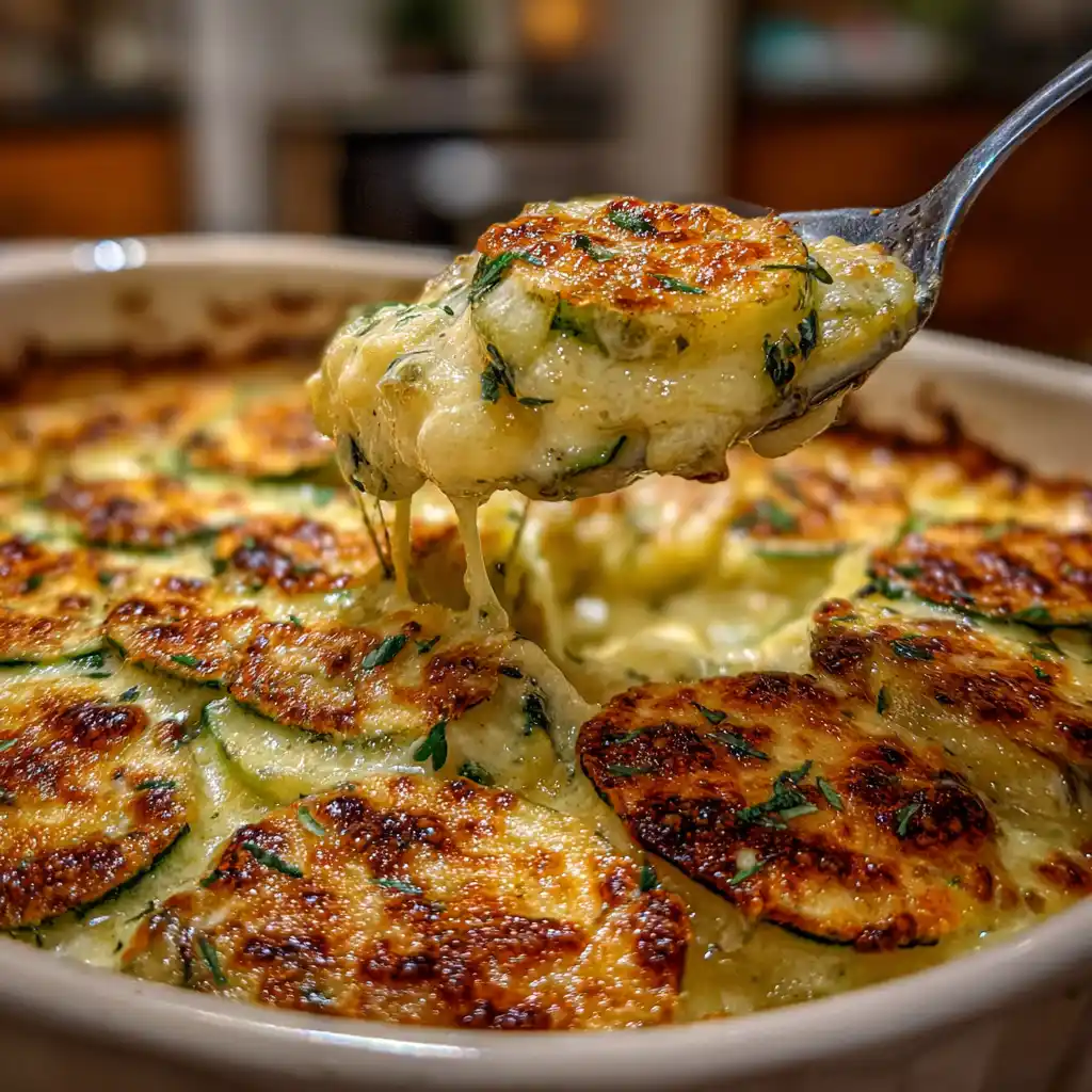 Cremiger Zucchini-Kartoffel-Auflauf einfach
